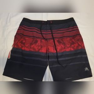 ZeroXposur Men's Black and Red Swim Trunks